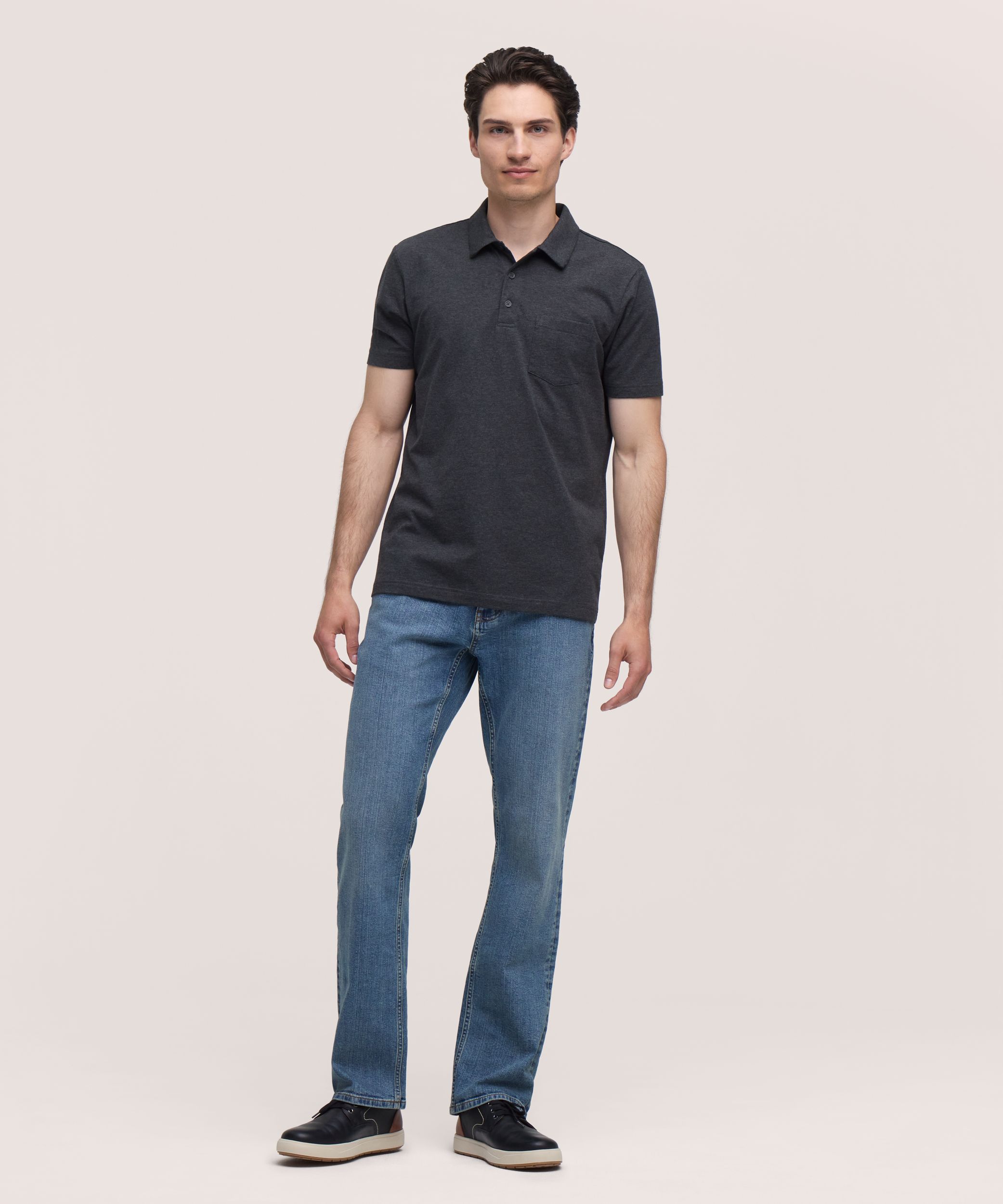 Denver Hayes Men's Modern Fit Stretch Polo Shirt