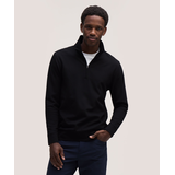 Haut à manches longues texturé avec glissière 1/4 Performance pour hommes, Denver Hayes Front_Flat