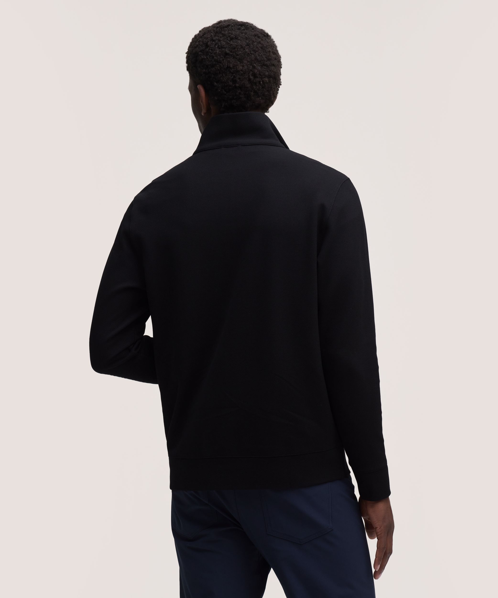 Haut à manches longues texturé avec glissière 1/4 Performance pour hommes, Denver Hayes
