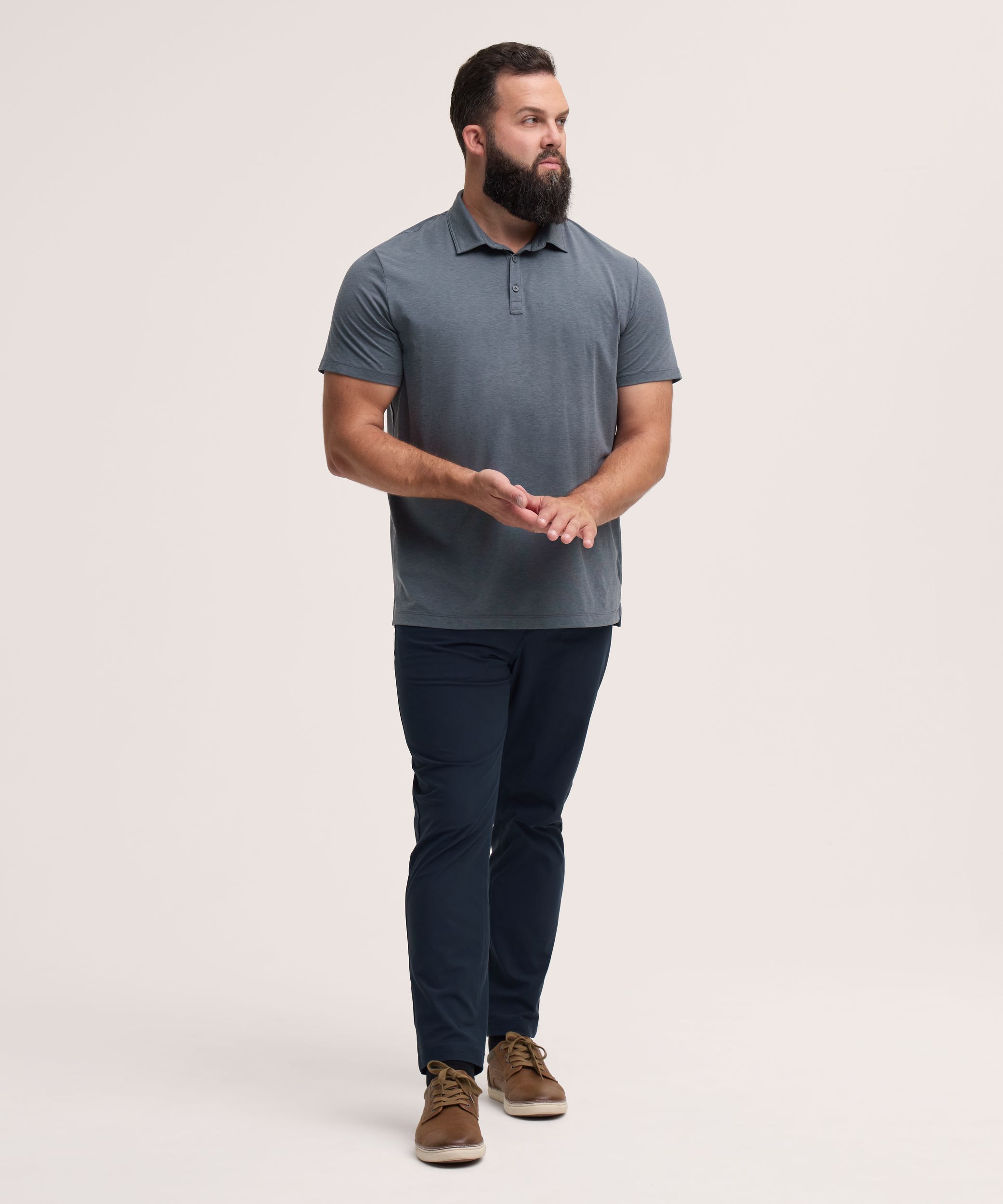 Denver Hayes Performance Men's Short Sleeve Stretch Polo