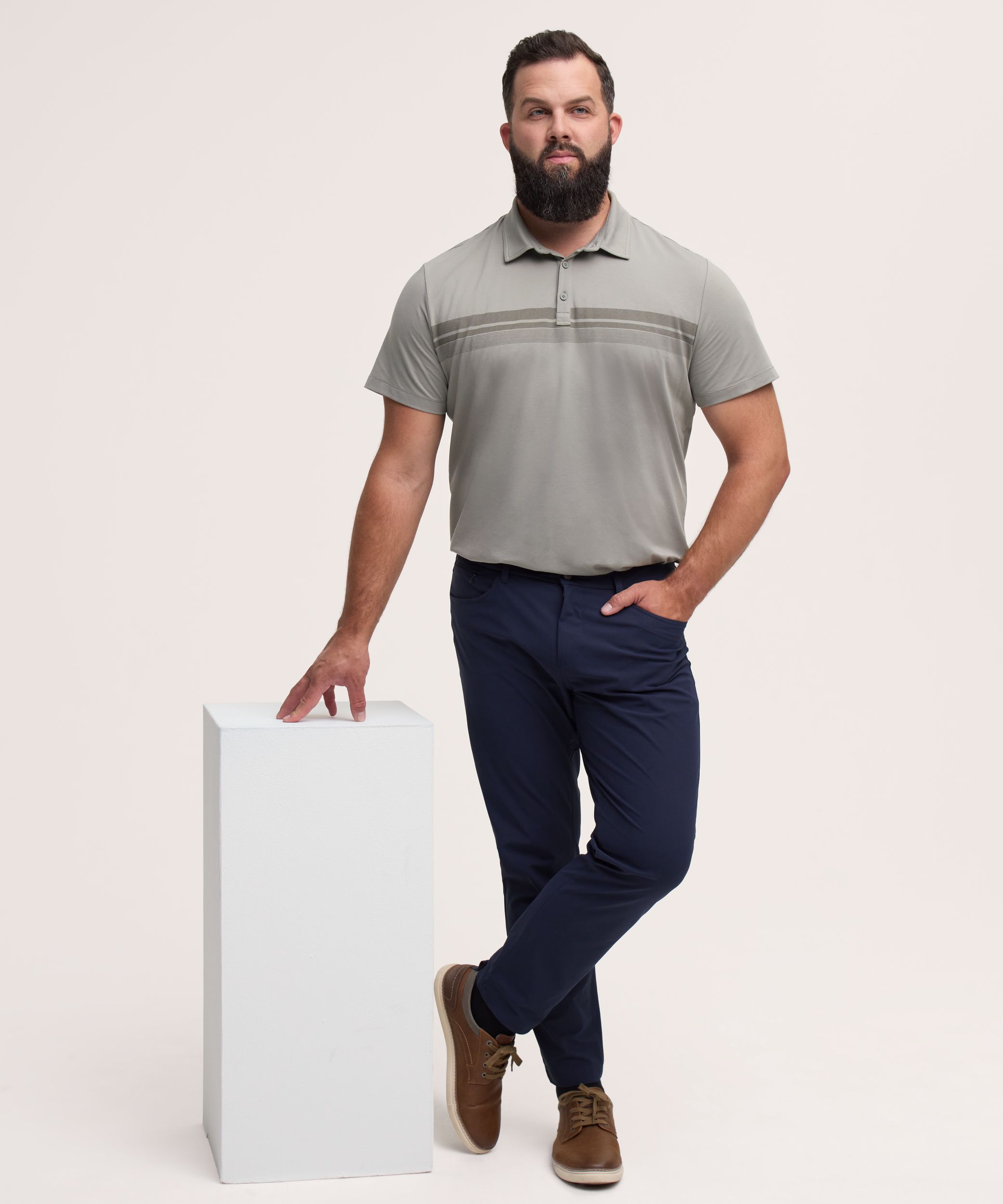 Denver Hayes Performance Men's Short Sleeve Stretch Polo