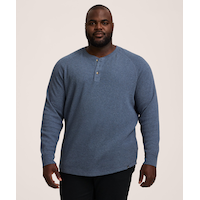 Haut Henley en point de brioche à manches raglan longues pour hommes, WindRiver