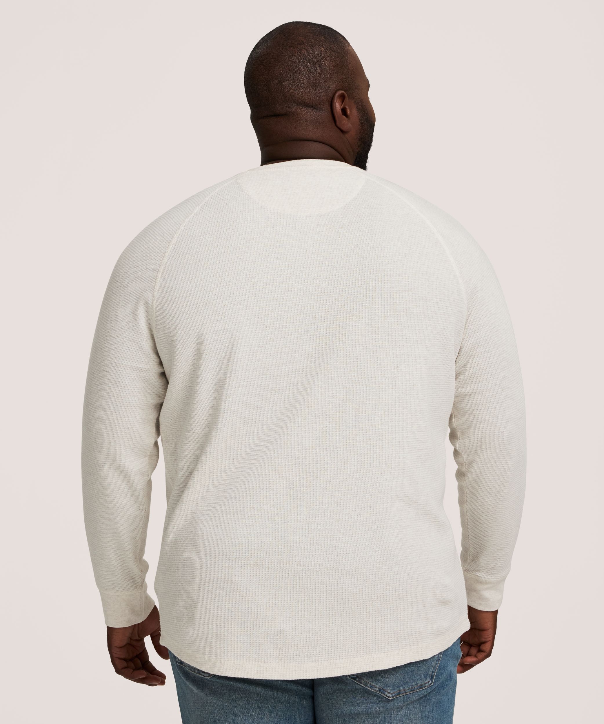 WindRiver Men's Long Sleeve Waffle Raglan Henley Shirt