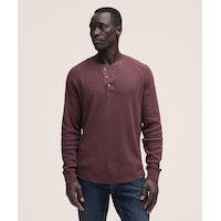 Haut Henley en point de brioche à manches raglan longues pour hommes, WindRiver