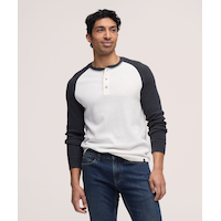 Haut Henley en point de brioche à manches raglan longues pour hommes, WindRiver