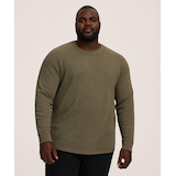 WindRiver Men's Long Sleeve Waffle Raglan Crewneck Shirt