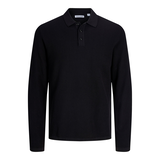 Jack & Jones Men's Austin Knit Long Sleeve Polo Front_Flat