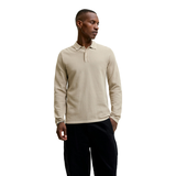 Jack & Jones Men's Austin Knit Long Sleeve Polo Shirt Front_Flat