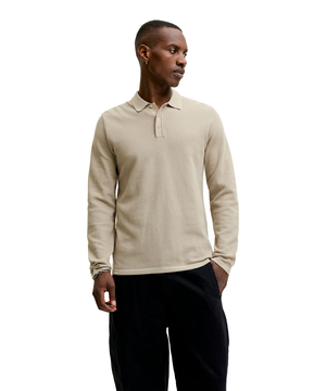 Jack & Jones Men's Austin Knit Long Sleeve Polo Shirt