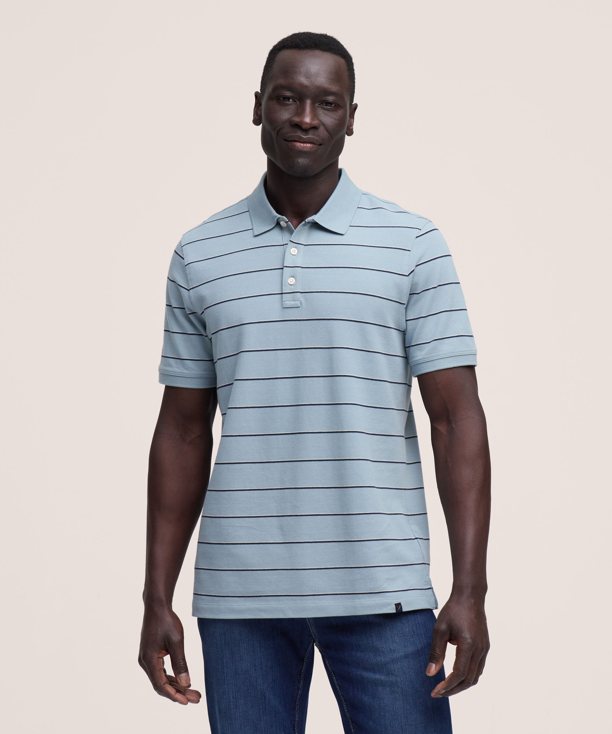 Denver Hayes Men's Stretch Pique Polo Shirt
