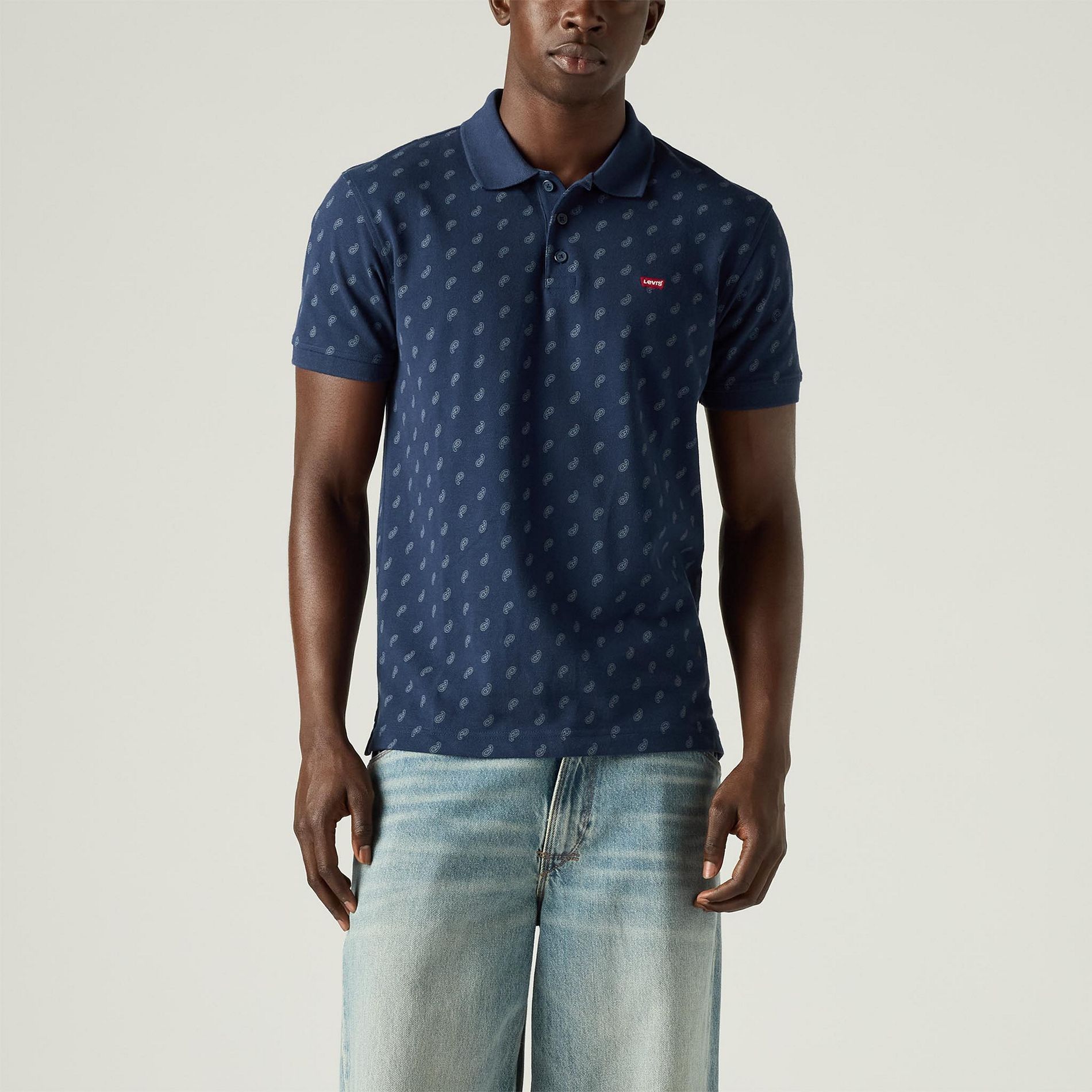 Polo à dessin cachemire et à manches courtes pour hommes, Levi's
