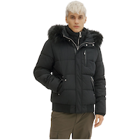 NOIZE Men's Nixon Fixed Hood Quilted Polyester Bomber Jacket - ONLINE ONLY Front_Flat