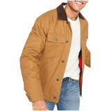 Silver Men's Ombre Flannel Lined Heavy Cotton Trucker Jacket - ONLINE ONLY Front_Angled_Right