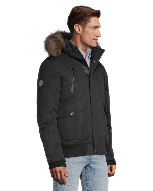 Point Zero Men's Eco Down Polar Fleece Lined Insulated Bomber Jacket