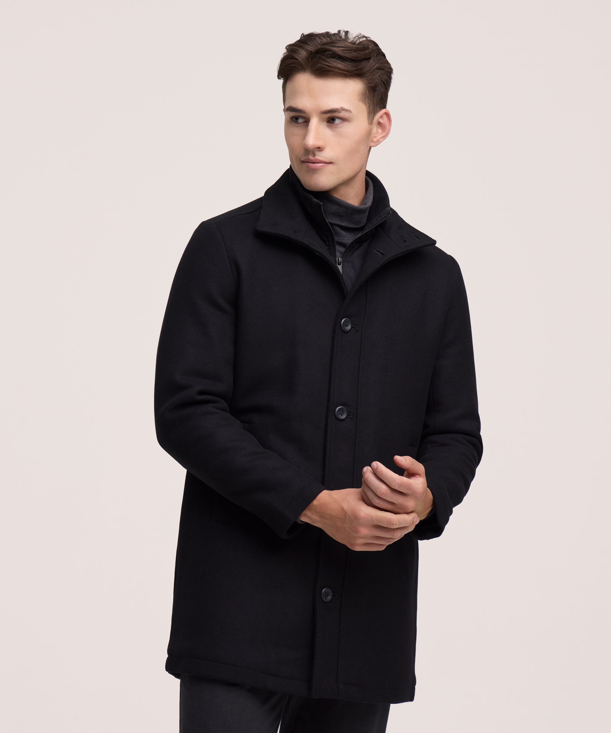 Denver Hayes Manteau en mélange de laine pour hommes