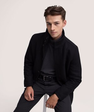 Denver Hayes Manteau en mélange de laine pour hommes