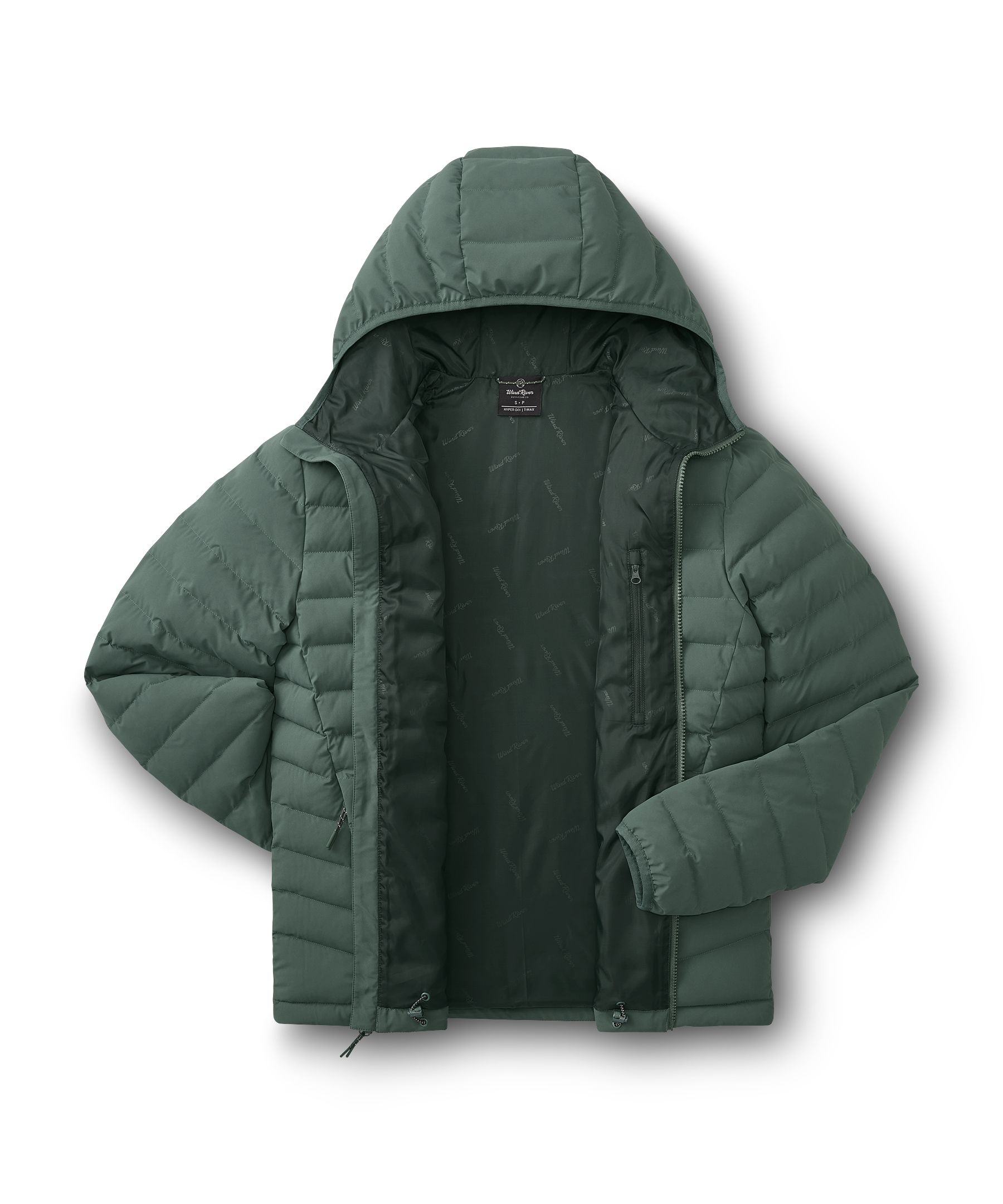 WindRiver Men's HD1 T-Max Hooded Puffer Jacket