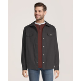 Veste-chemise décontractée en coton pour hommes, Denver Hayes Front_Flat