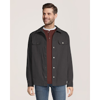 Veste-chemise décontractée en coton pour hommes, Denver Hayes Front_Flat