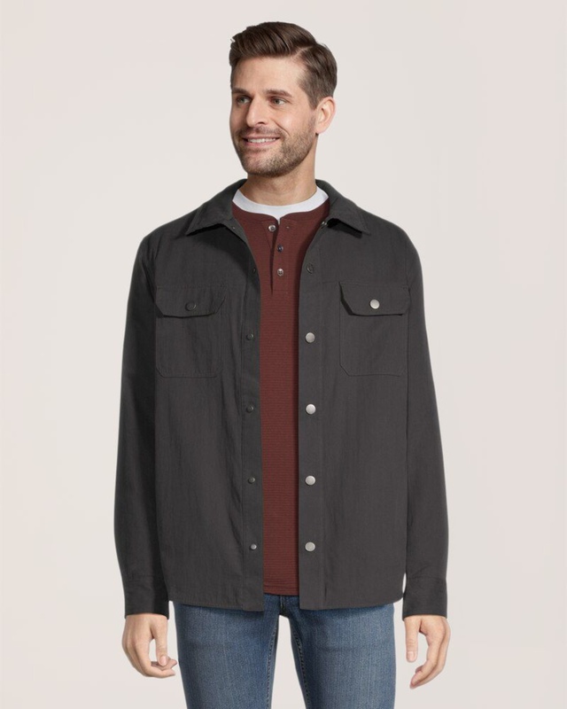 Veste-chemise décontractée en coton pour hommes, Denver Hayes