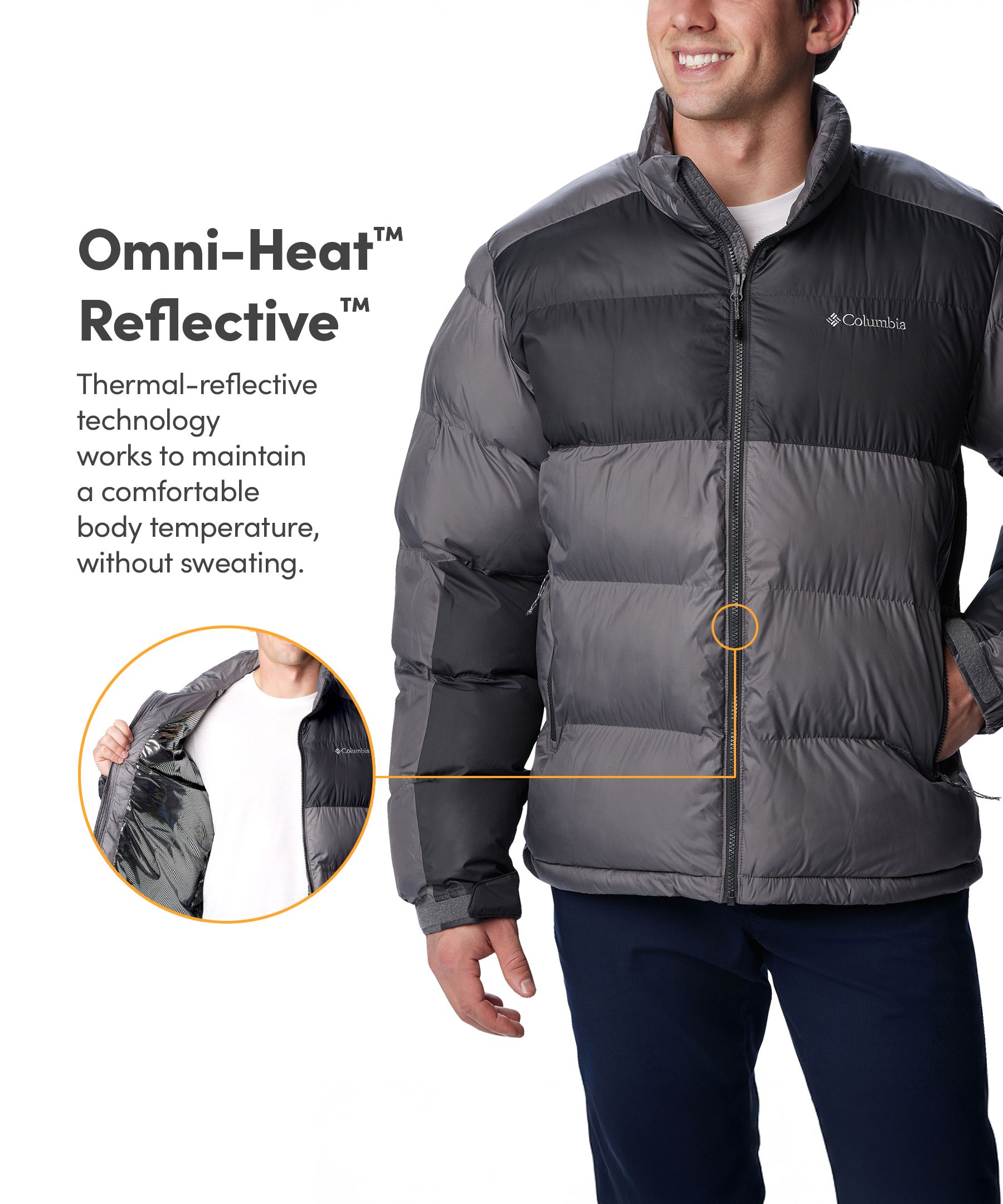 Columbia Men's Pike Lake II Omni-Heat Water Repellent Insulated Puffer Jacket