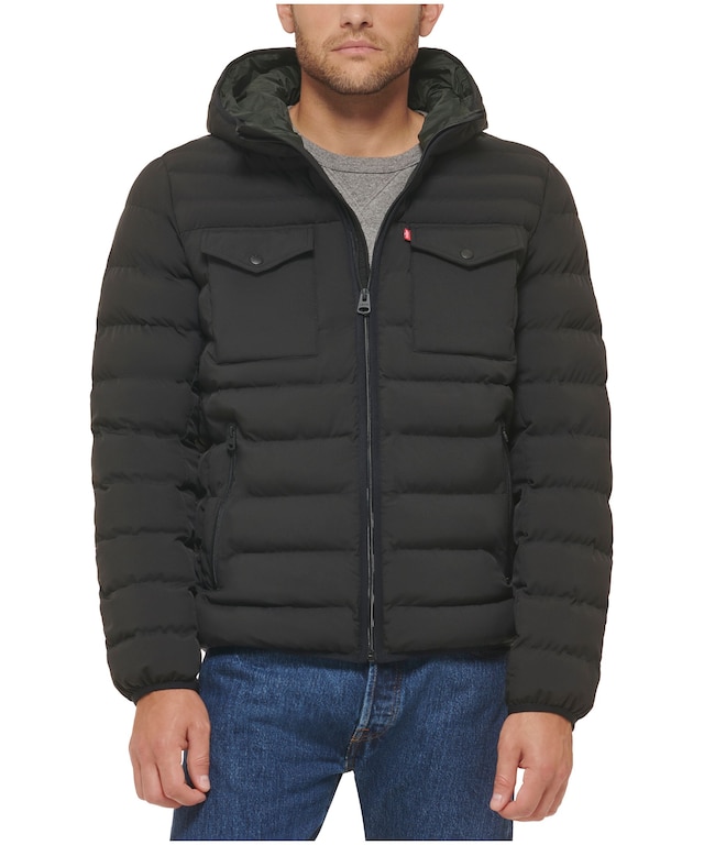 Levi's Men's Stretch Puffer Jacket with Hood | Marks