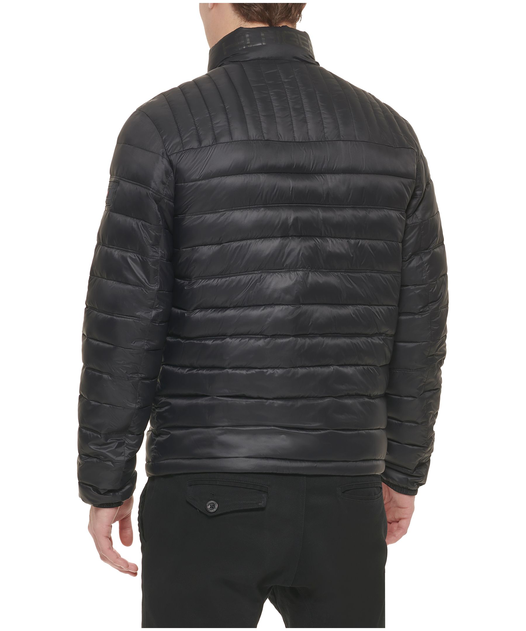 Tommy hilfiger men's down clearance quilted packable logo jacket