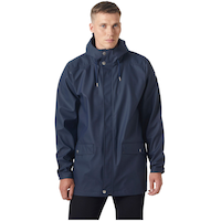 Helly Hansen Men's Moss Helox+ PU Hooded Rain Jacket Front_Angled_Left