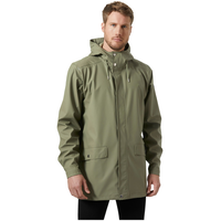 Veste imperméable en polyuréthane Helox+ avec capuche pour hommes, Moss, Helly Hansen Front_Angled_Right