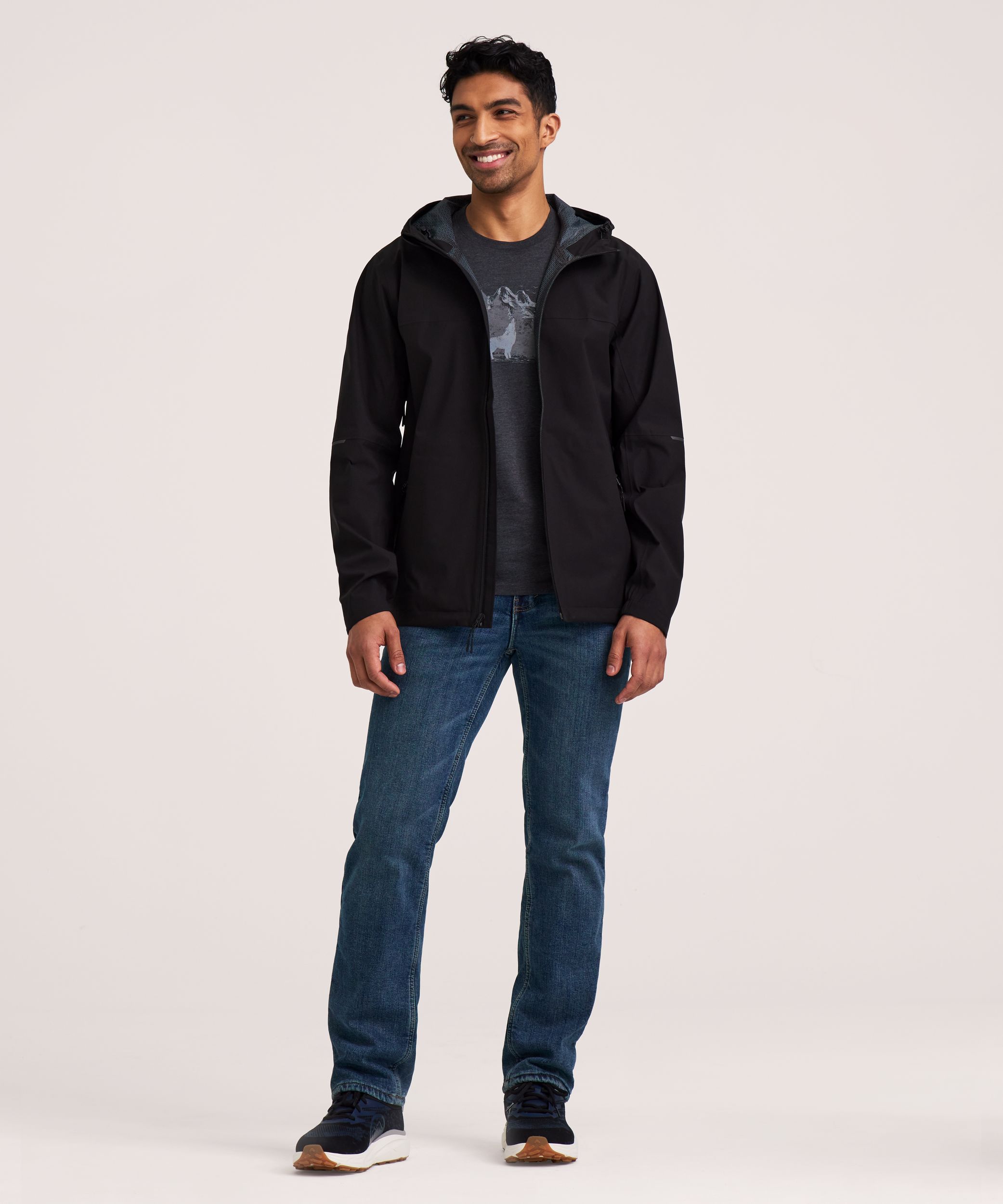 WindRiver Men's Downpour 2.5L Stretch HYPER-DRI® HD3 Waterproof-Breathable Rain Jacket