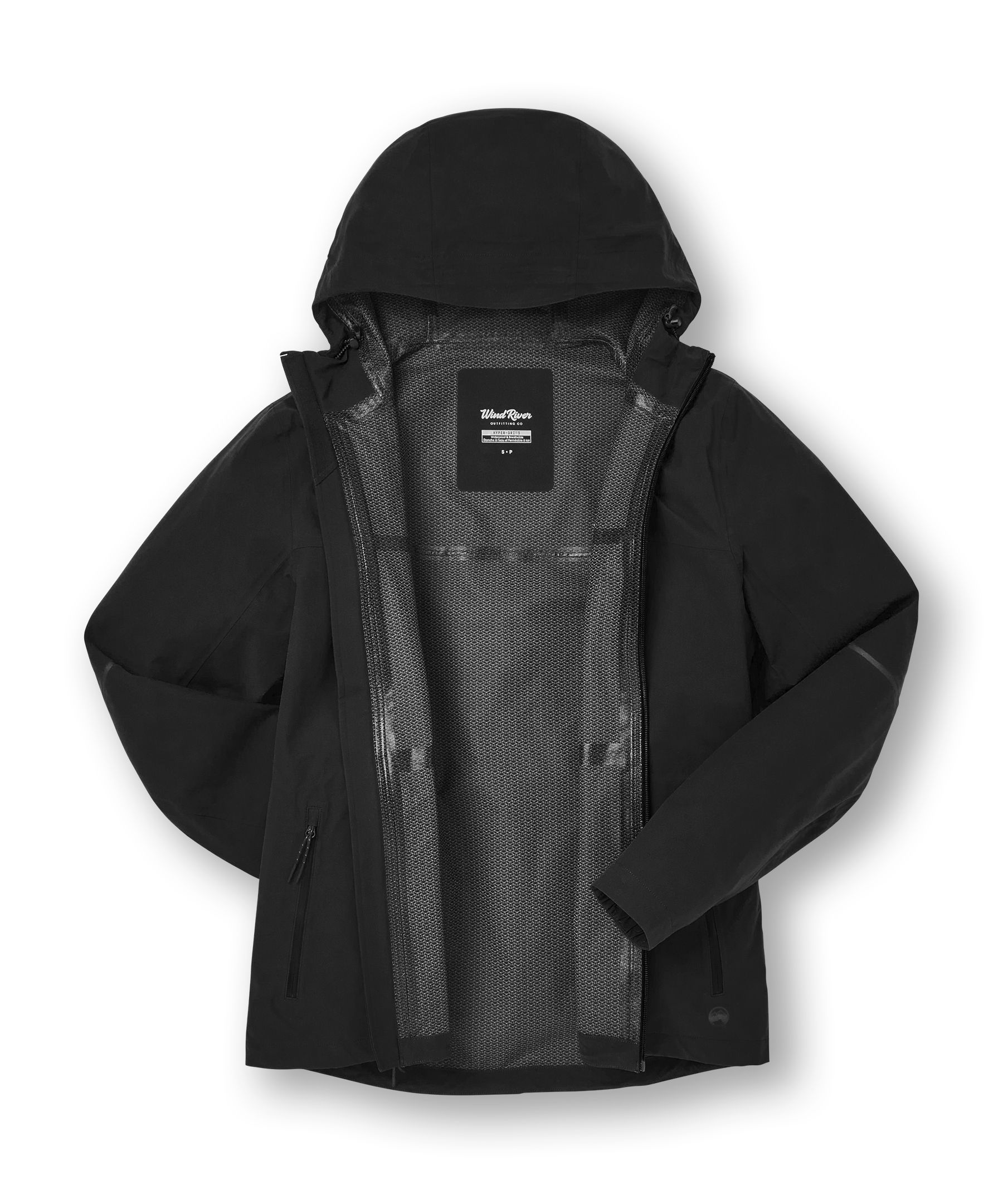 WindRiver Men s Downpour 2.5L Stretch HYPER DRI HD3 Waterproof Breathable Rain Jacket Marks