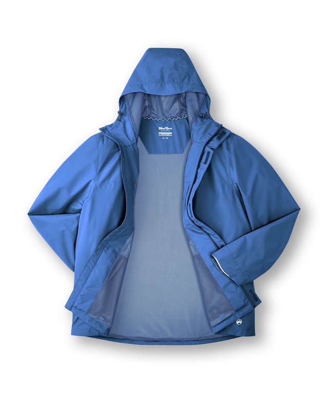 WindRiver Men's HyperDri3 DownPour 2L Rain Jacket Marks