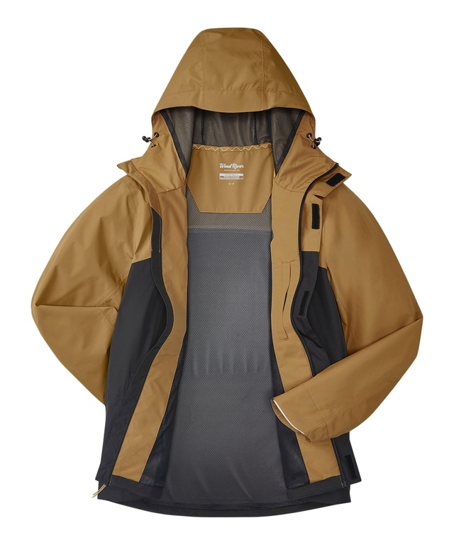 WindRiver Men's HyperDri3 DownPour 2L Rain Jacket Marks