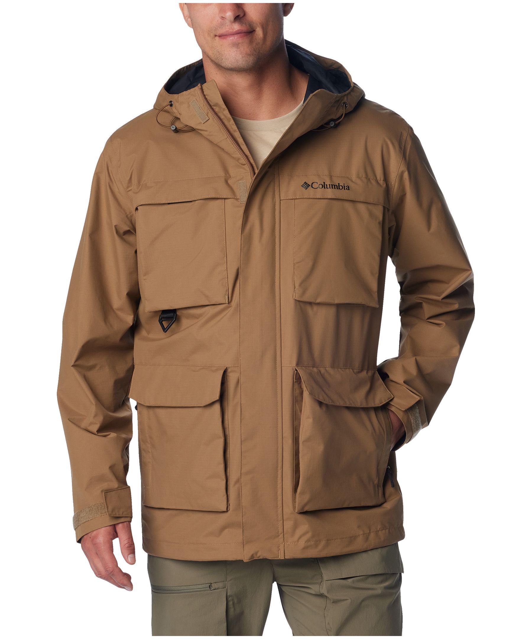 Columbia, Jackets & Coats, Columbia Omni Tech Tan Mesh Lined Lightweight  Fishing Sport Jacket Mens Large