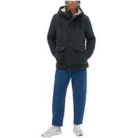 Veste à capuche mi-longue en fausse laine pour hommes, Malik, Noize Front_Flat