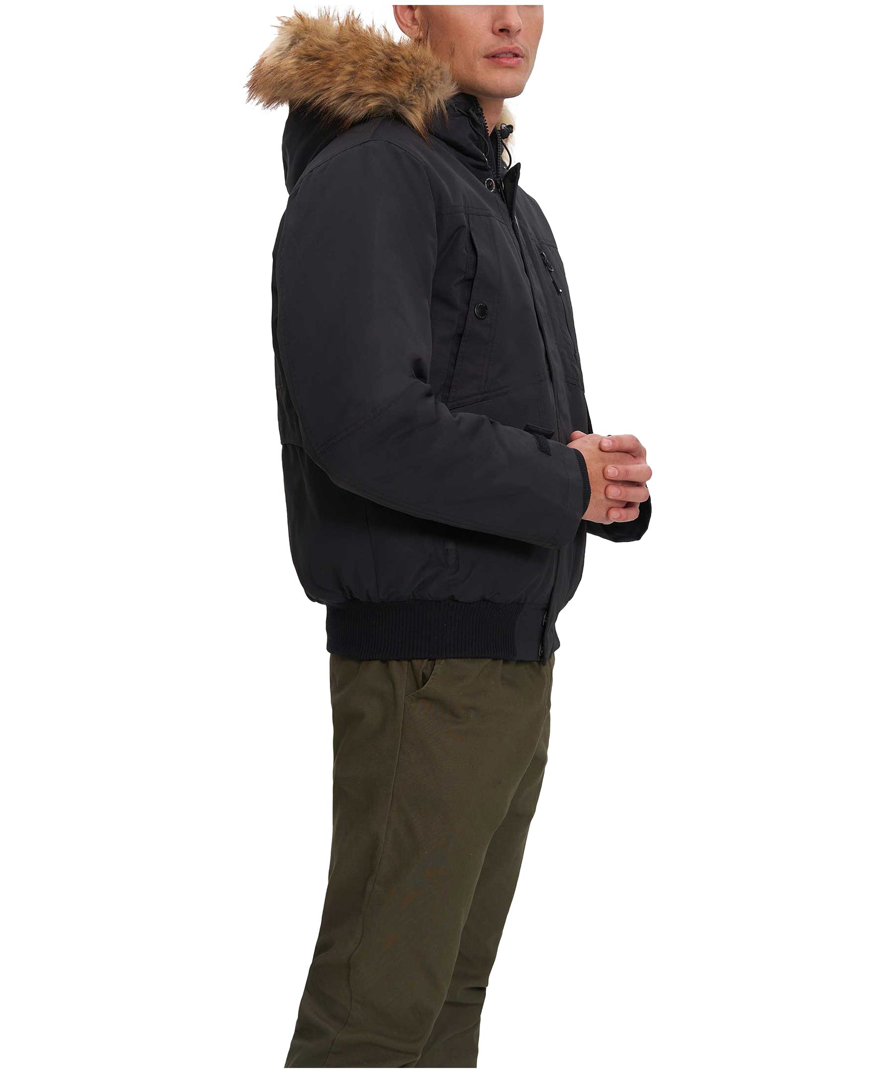 Blouson à capuche en fausse fourrure pour hommes, Max, Noize