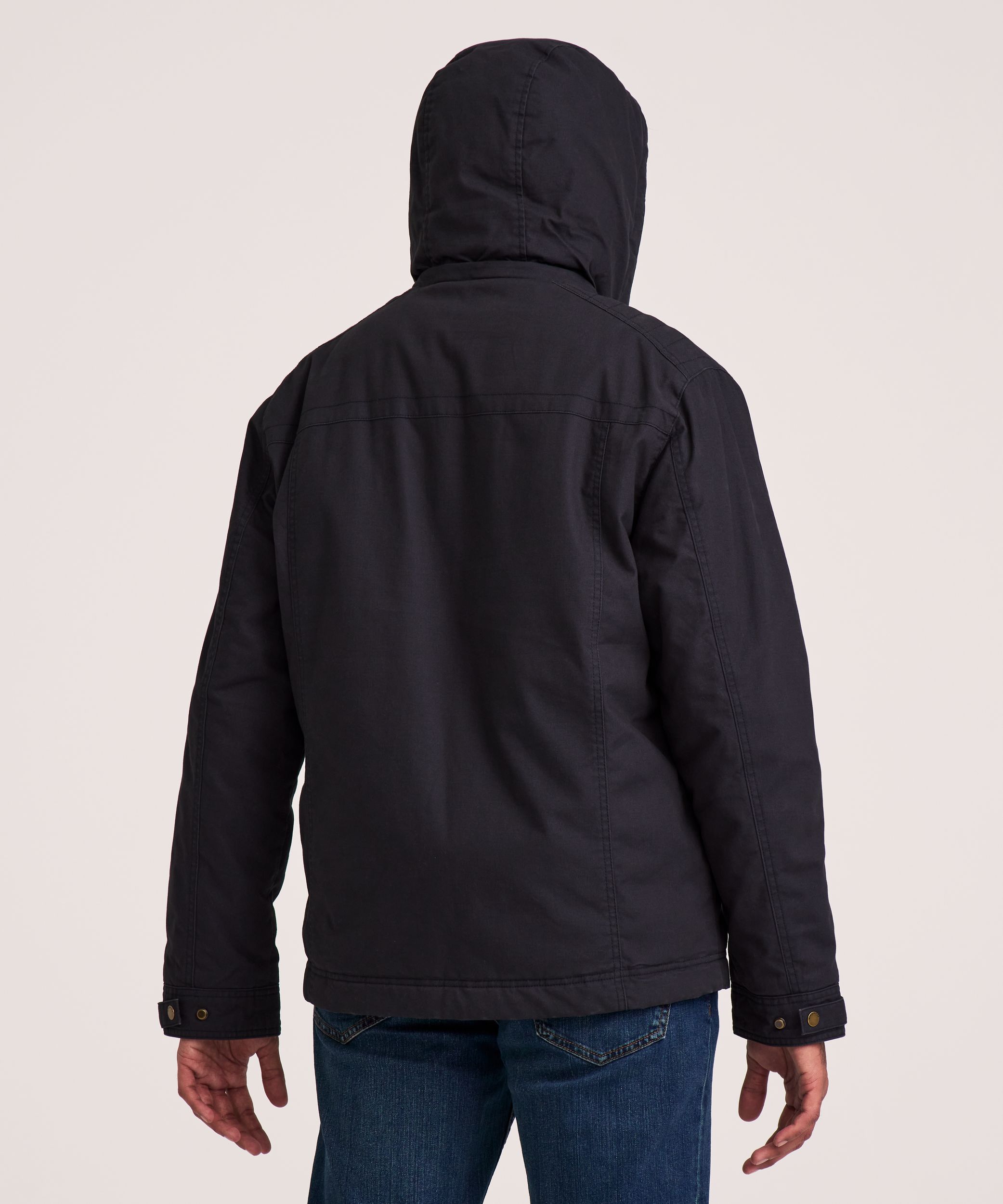 Veste décontractée en coton avec doublure en molleton pour hommes, WindRiver