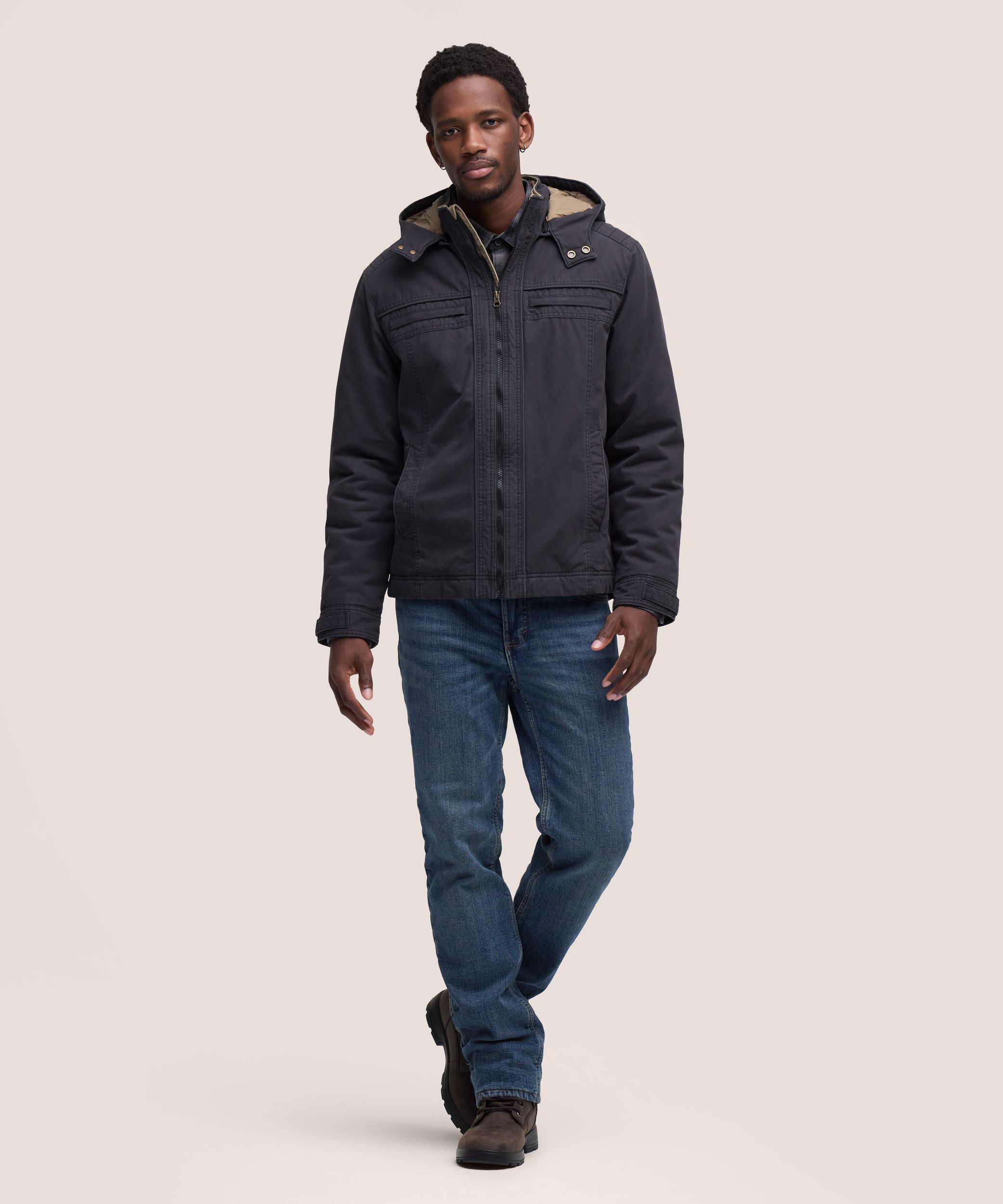 WindRiver Men's Cotton Fleece Lined Casual Jacket