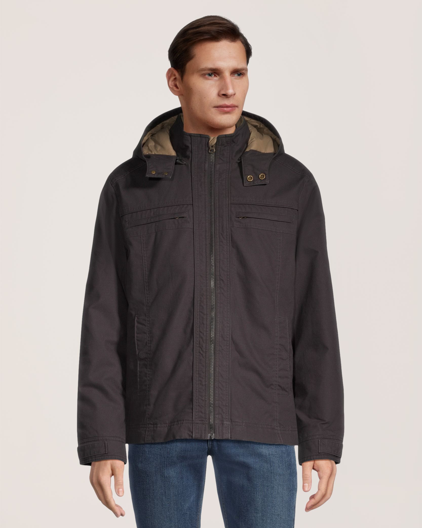 Men's Fleece-Lined Lapel Jacket