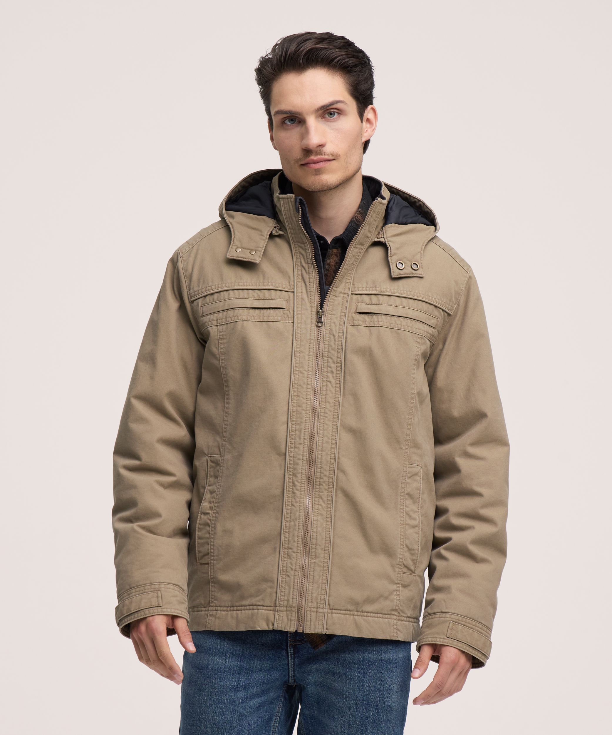 WindRiver Men's Cotton Fleece Lined Casual Jacket