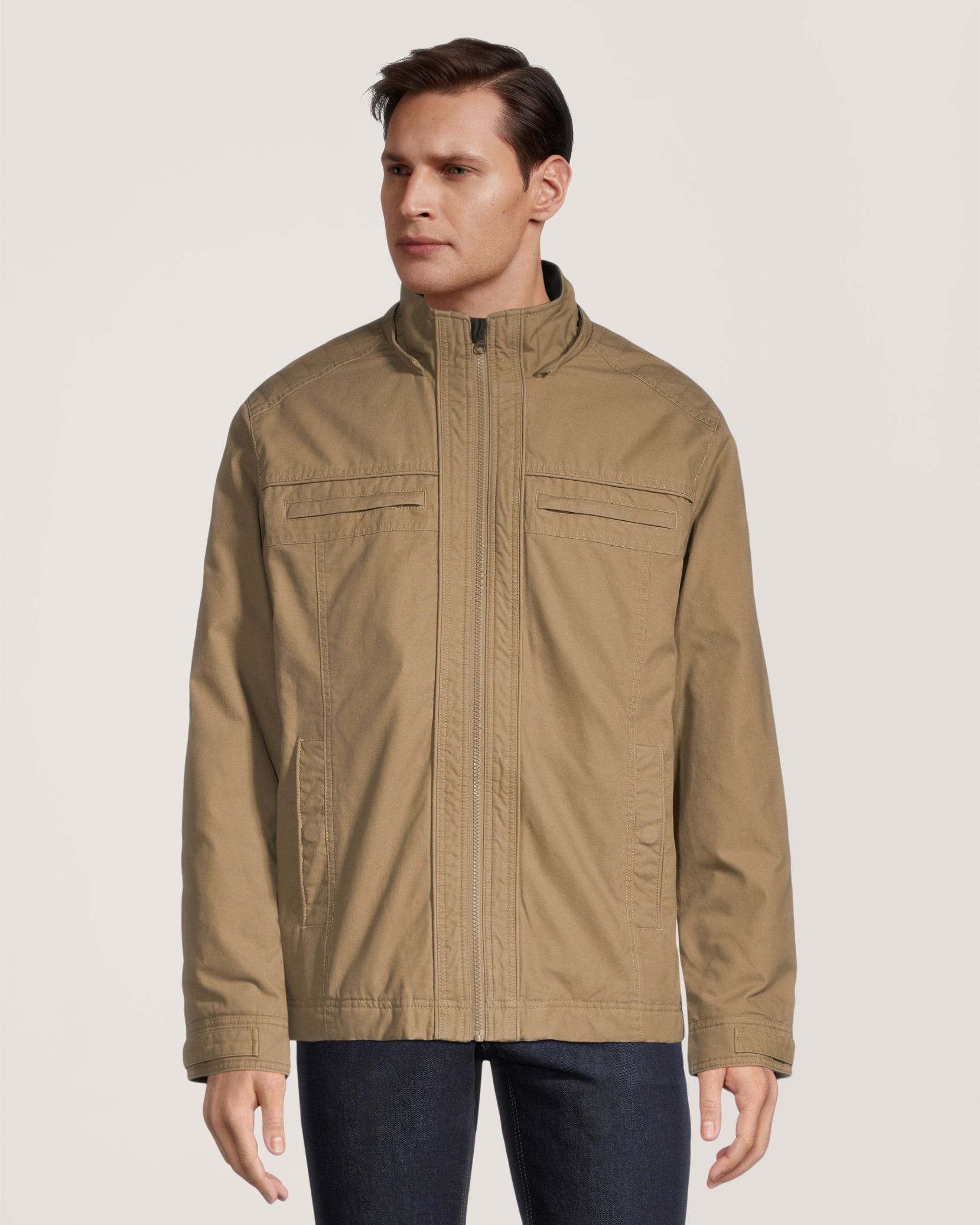 WindRiver Men's Cotton Fleece Lined Casual Jacket