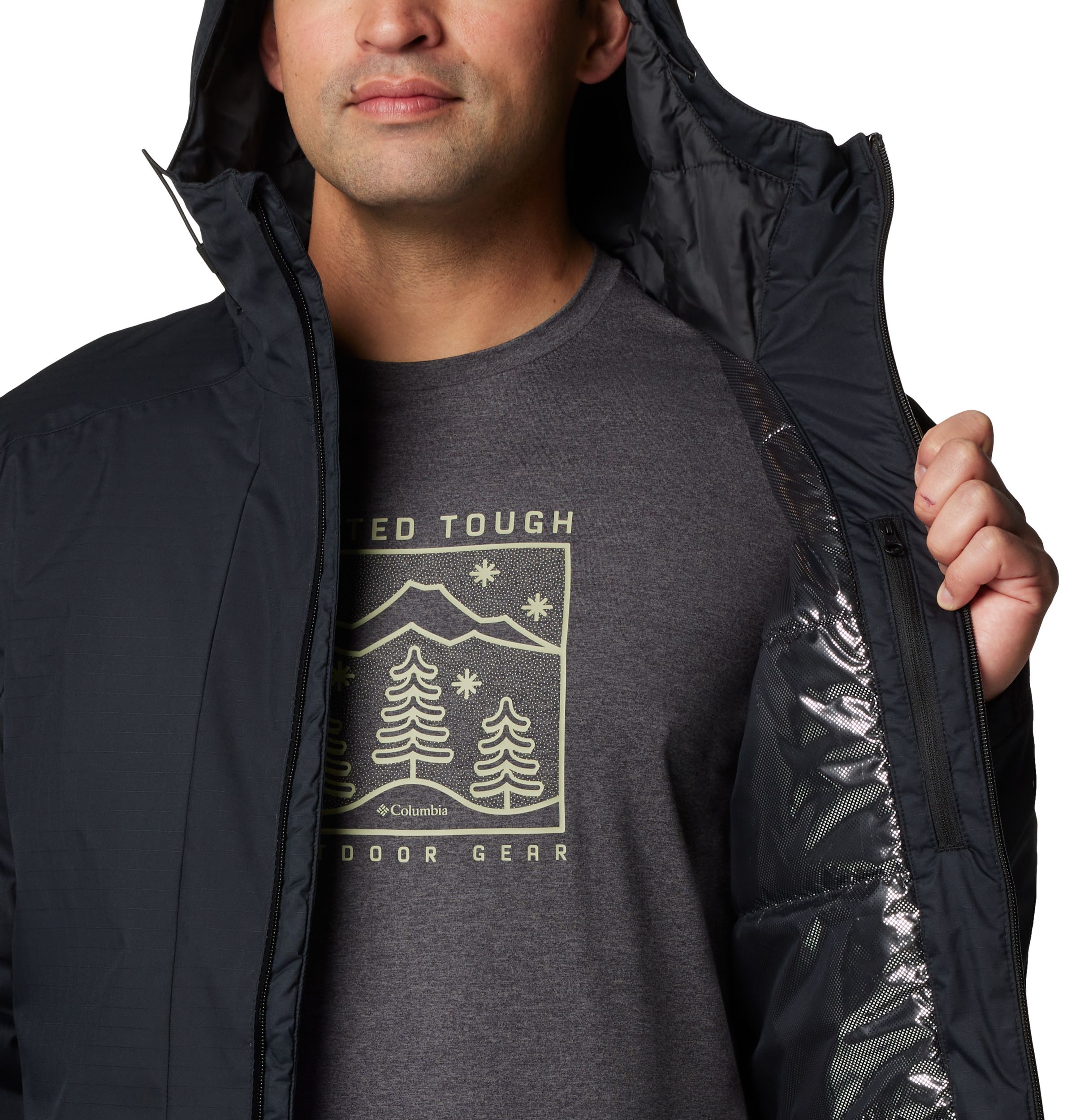 Veste Hiver Homme Columbia Point Park II Isolée - Imperméable, Doublure Omni-Heat - Pour Randonnée Et Ville