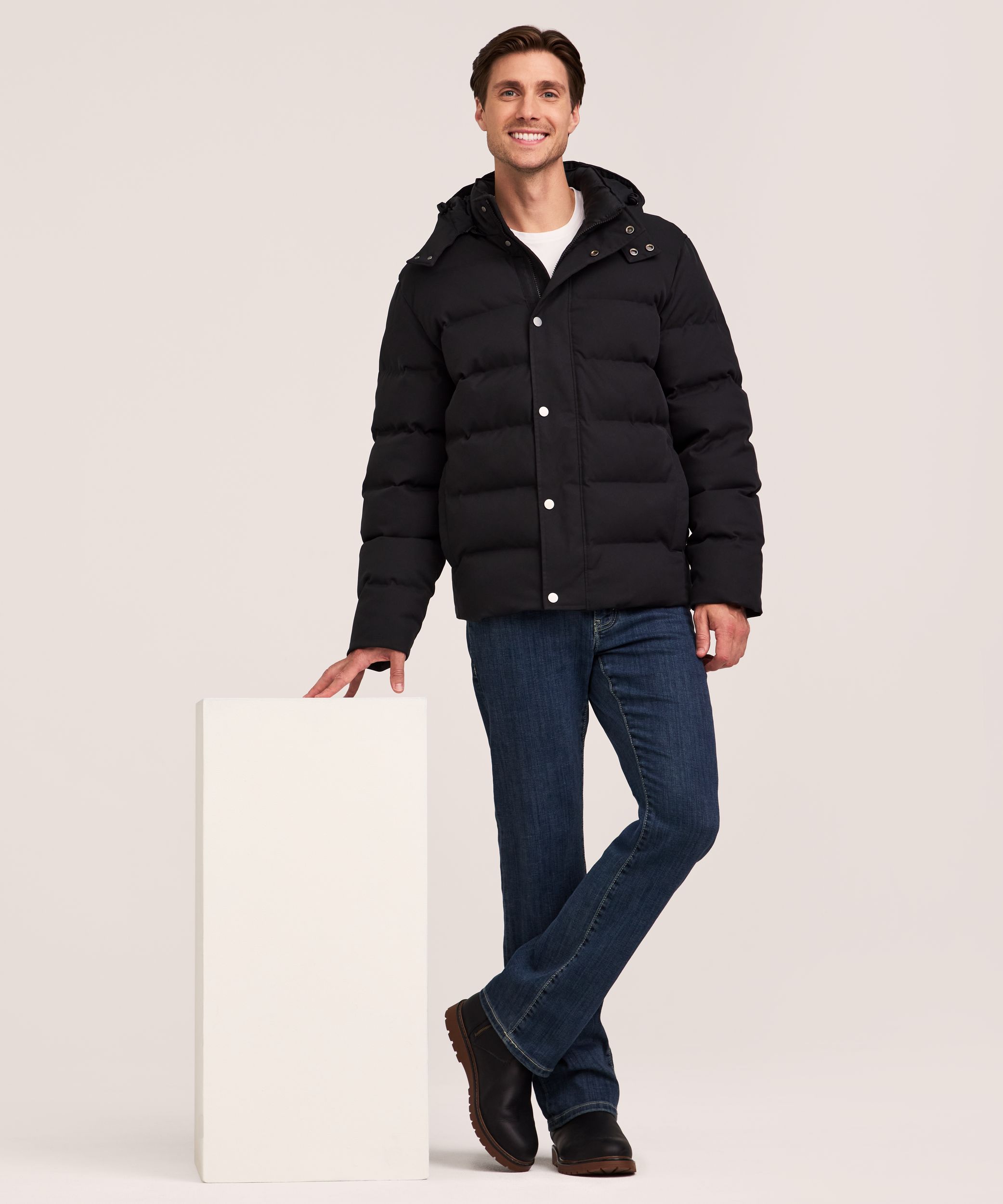 Denver Hayes Men's Urban Puffer Hyper-Dri® HD1 Water Repellent-Breathable T-Max® Insulated Jacket