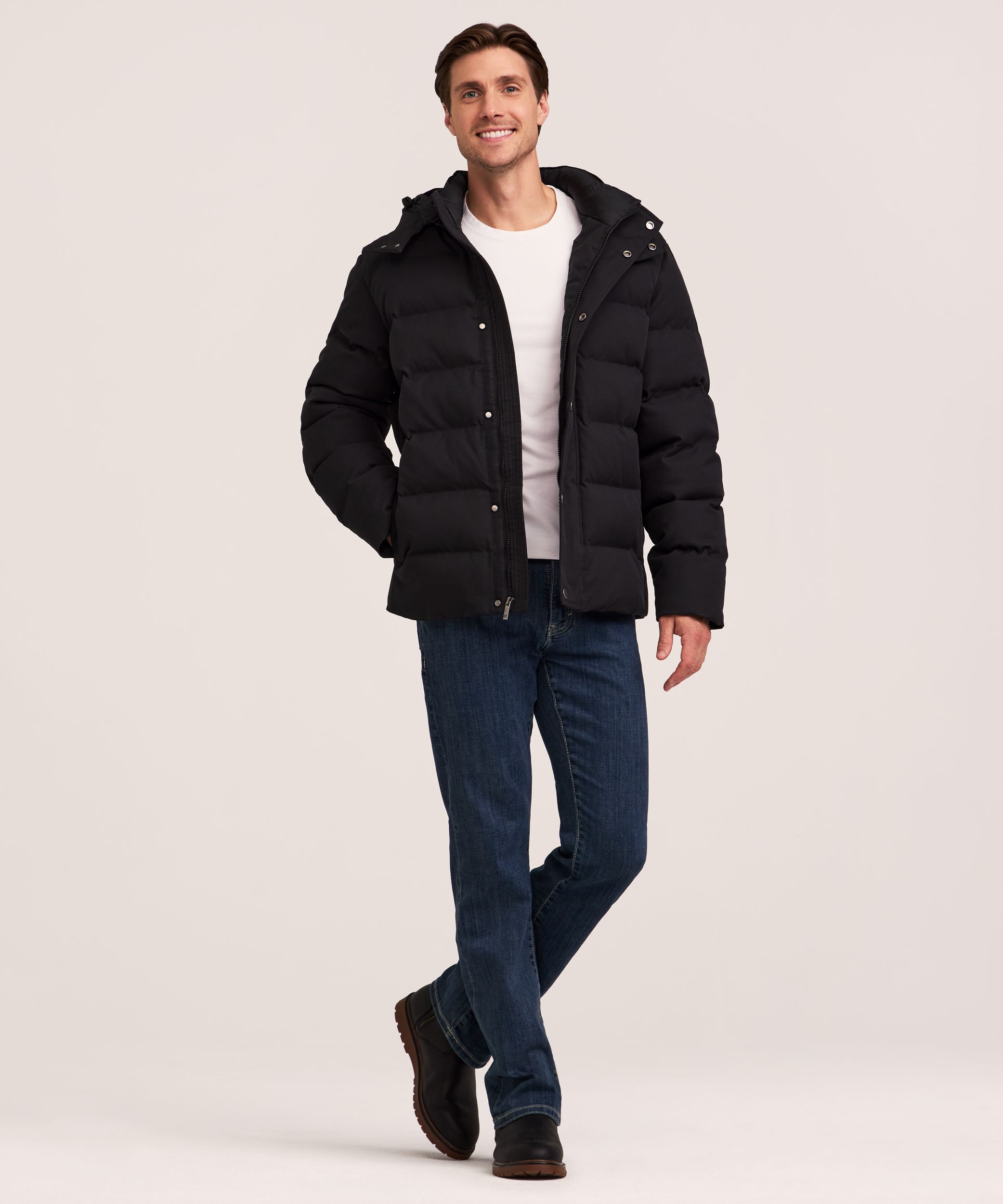 Denver Hayes Men's Urban Puffer Hyper-Dri® HD1 Water Repellent-Breathable T-Max® Insulated Jacket