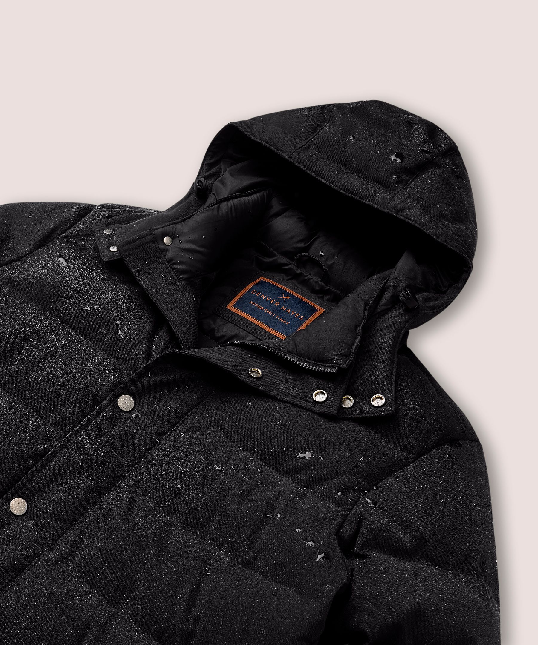 Denver Hayes Men's Urban Puffer Hyper-Dri® HD1 Water Repellent-Breathable T-Max® Insulated Jacket