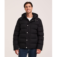Denver Hayes Men's Urban Puffer Hyper-Dri® HD1 Water Repellent-Breathable T-Max® Insulated Jacket Front_Flat