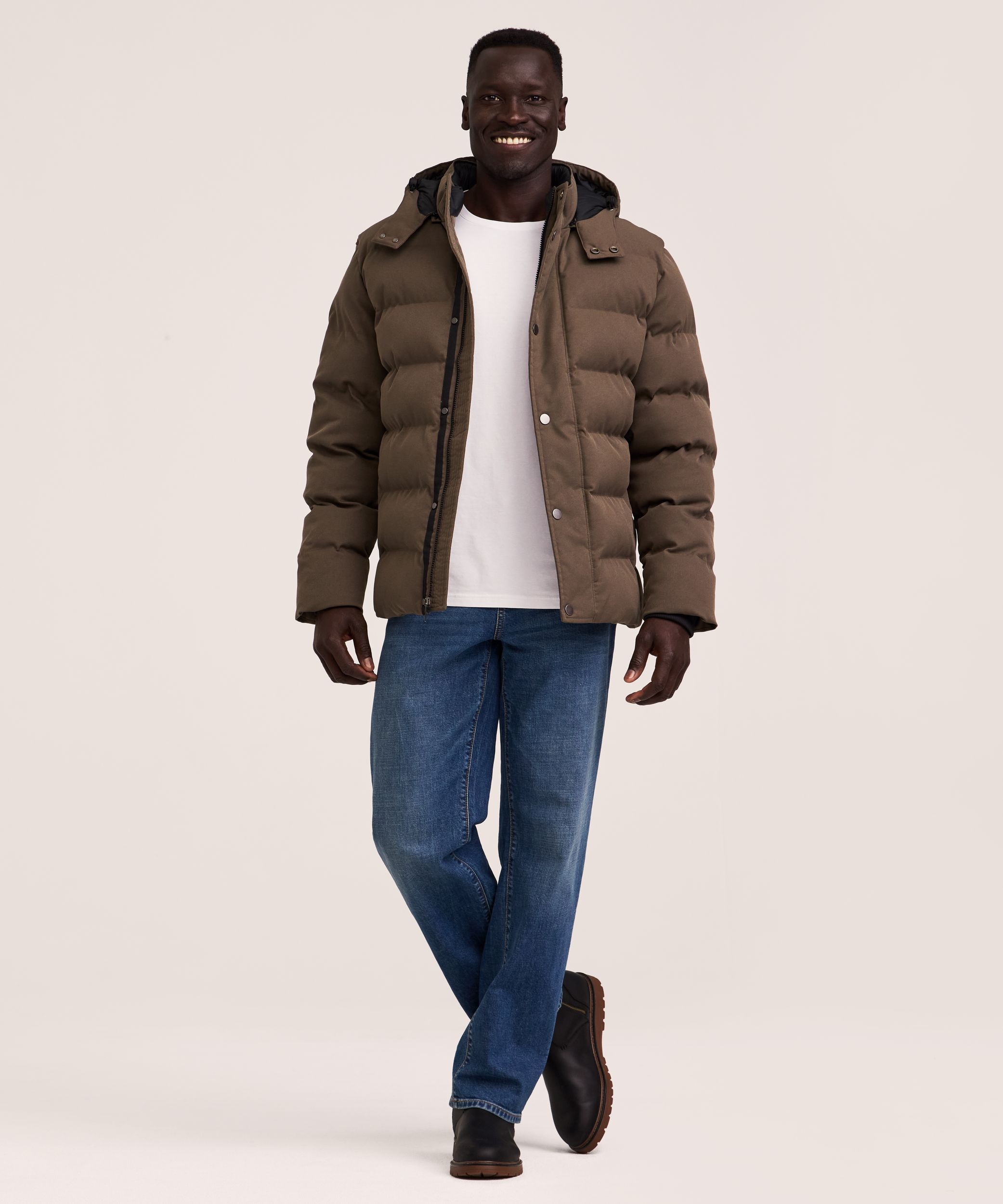 Denver Hayes Men's Urban Puffer Hyper-Dri® HD1 Water Repellent-Breathable T-Max® Insulated Jacket