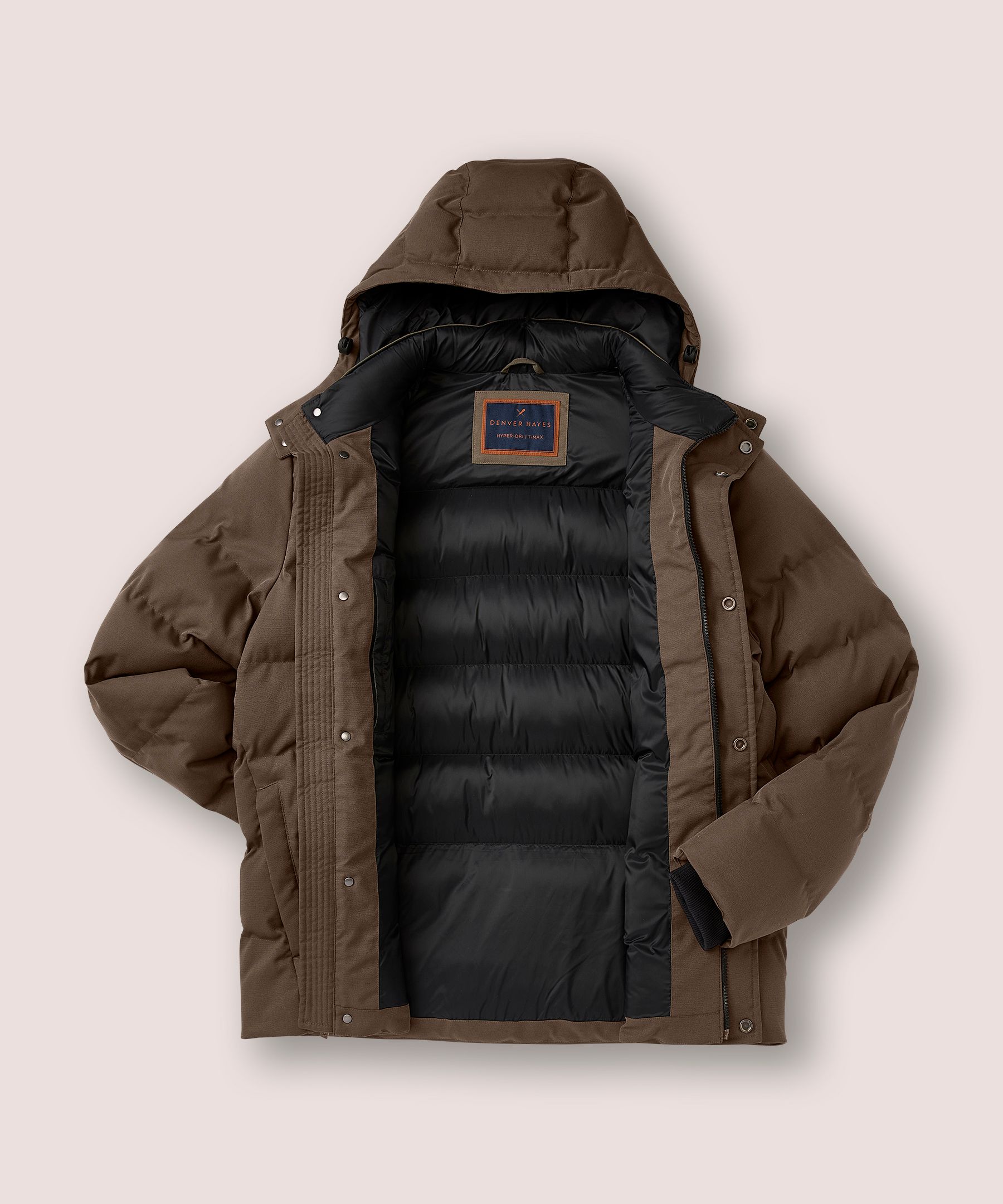 Denver Hayes Men's Urban Puffer Hyper-Dri® HD1 Water Repellent-Breathable T-Max® Insulated Jacket