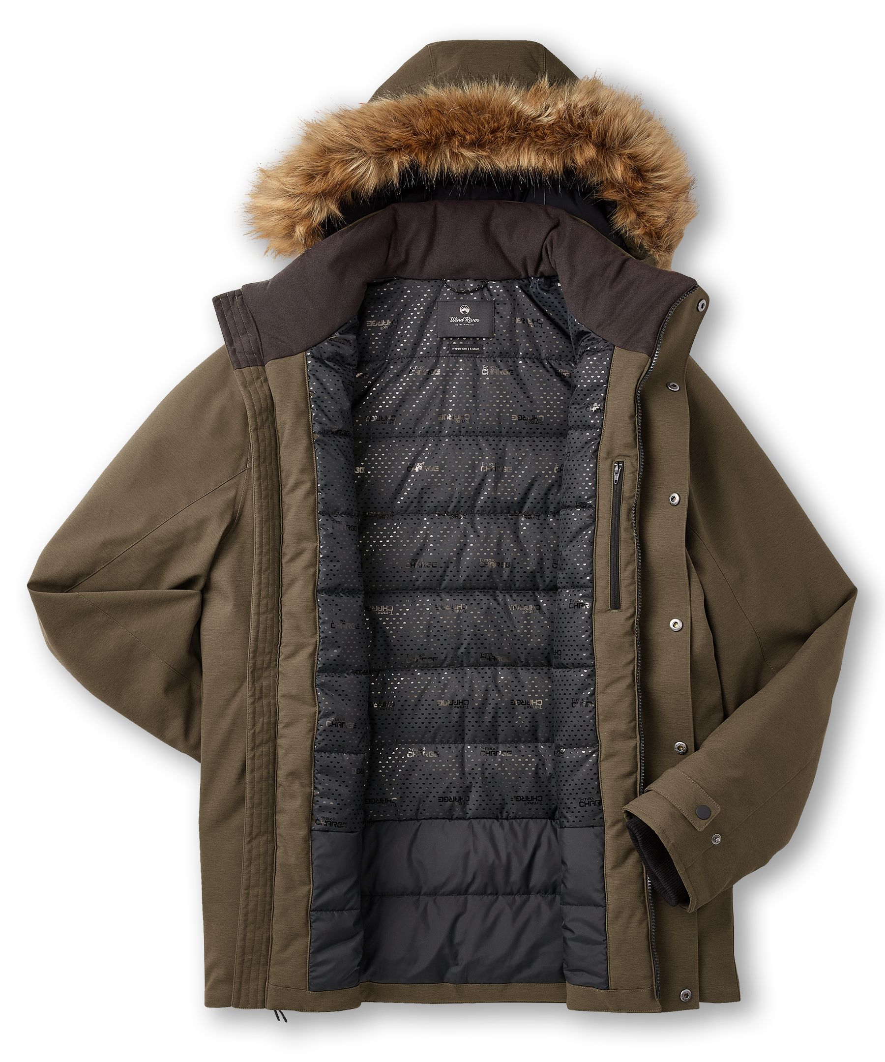WindRiver Men's Hyper-Dri® HD2 Water Resistant Breathable  T-Max® Charge Insulated Parka