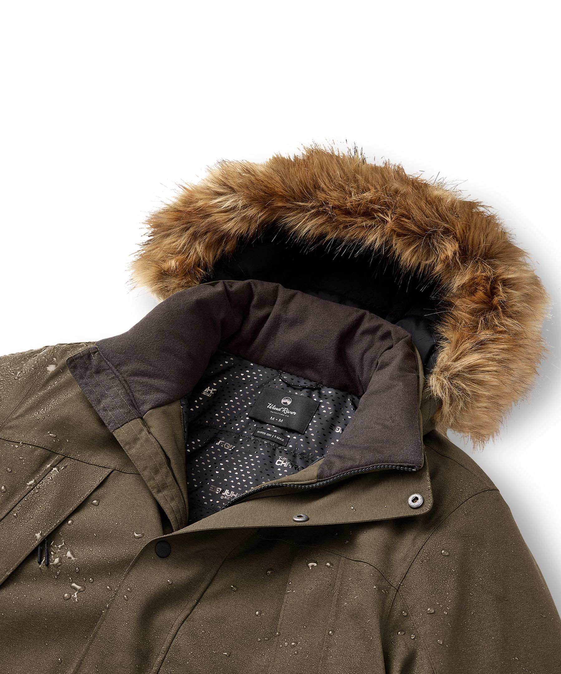 WindRiver Men's Hyper-Dri® HD2 Water Resistant Breathable  T-Max® Charge Insulated Parka